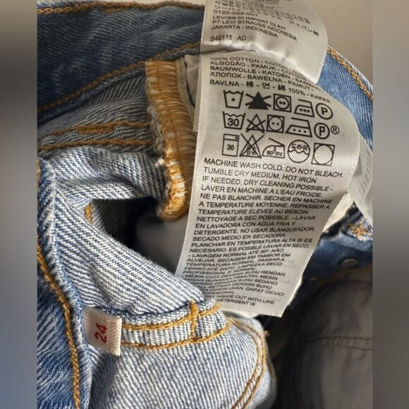 Levi's Deconstructured Denim Skirt size 24 - Picture 7 of 9